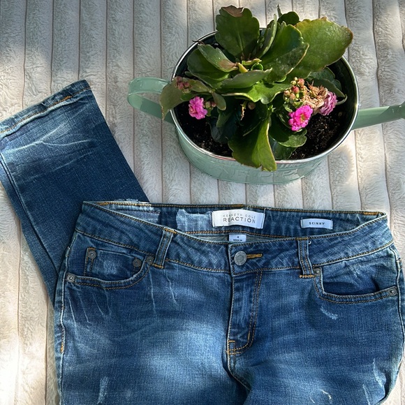 Skinny Distressed Jeans by Kenneth Cole Reaction - Picture 3 of 3